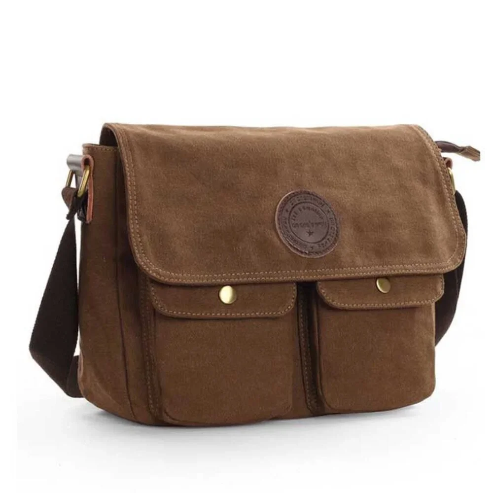 Vintage Men's Canvas Messenger Shoulder Bag Crossbody School Book Bags S…
